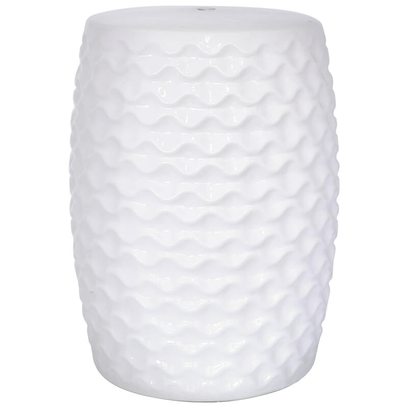 Snowy White Ottoman