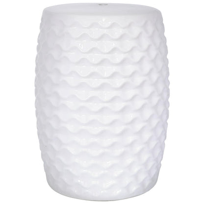 Snowy White Ottoman