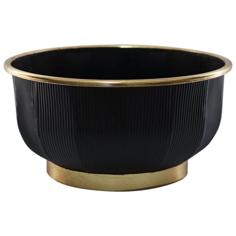 Black/Gold Line Vase