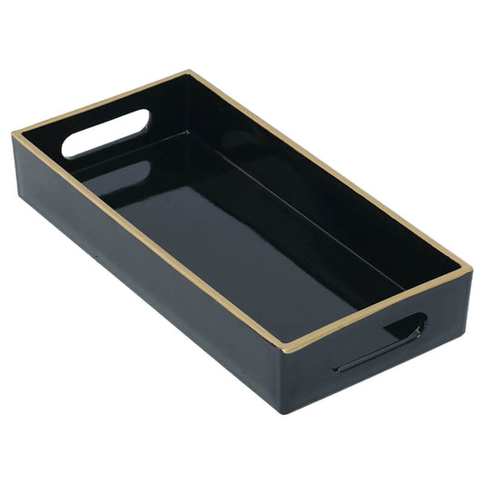 Black/Gold Rect Tray
