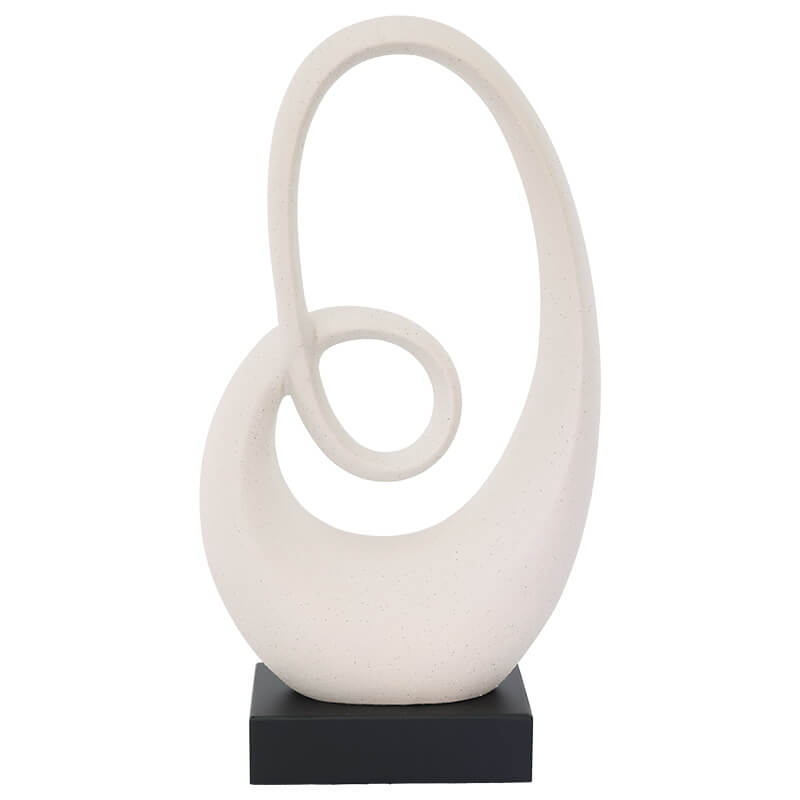 White Sculpture Black Base