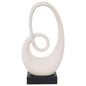 White Sculpture Black Base