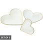 Gold Rim Heart Bowl Set