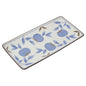 Blue Fruit Rect Plate
