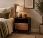 Matte Black Bedside Pedestal