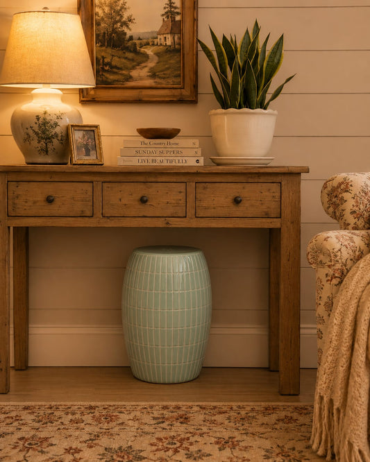Remi Sage Green Ottoman