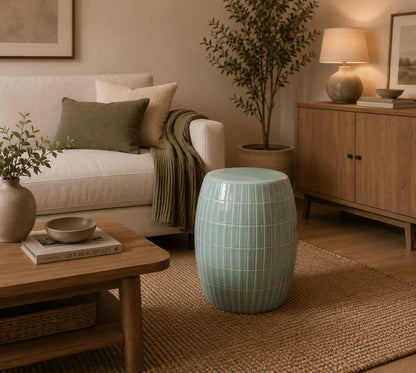 Remi Sage Green Ottoman