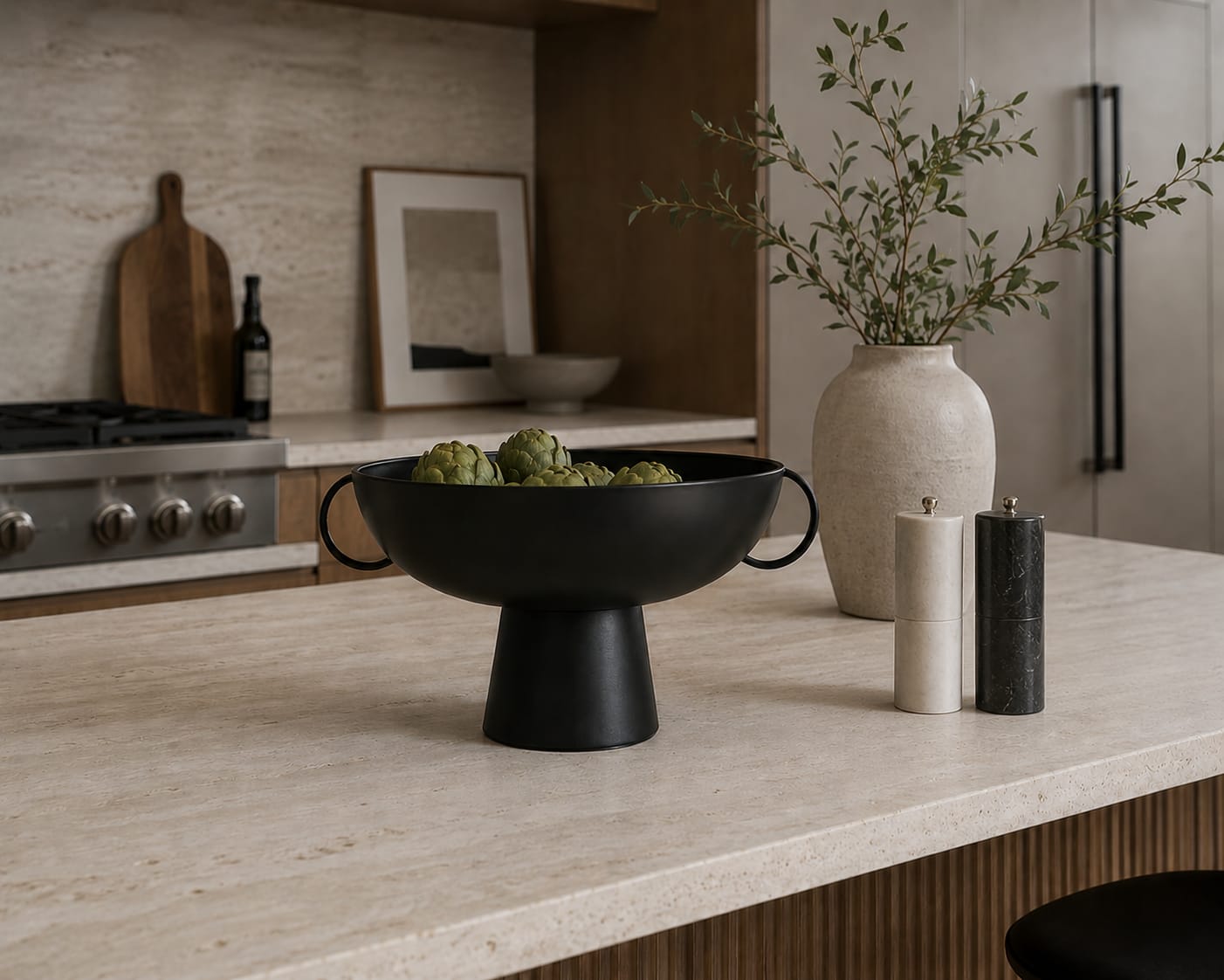 Black FTD Handled Vase