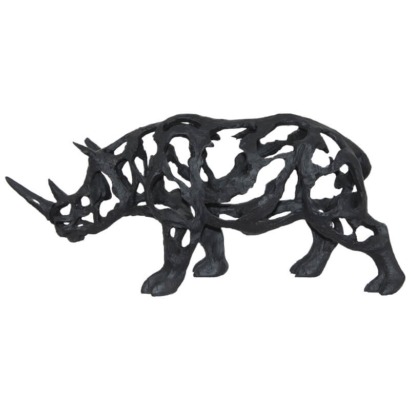 Black Rhino Sculptured