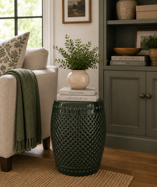 Ryan Dark Green Ottoman